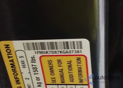 2019 Ford Explorer Xlt from USA, damaged, VIN 1FM5K7D87KGA07381